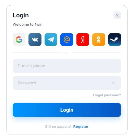 1Win login online